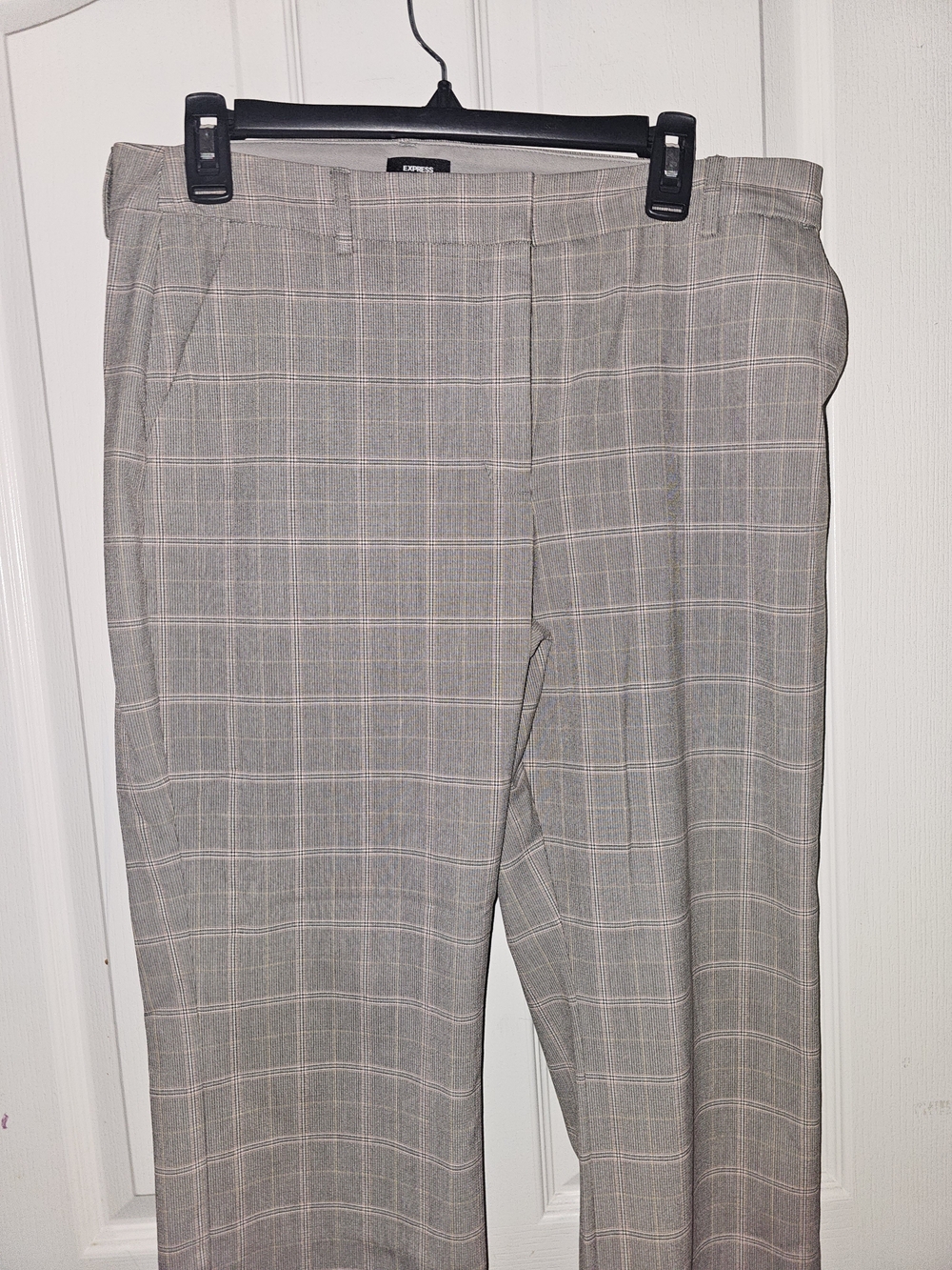Express Women's Gray Plaid Boot Cut Pants